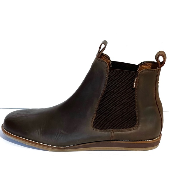 New HARI-MARI Odessa Chelsea Brown Leather Ankle Boot - Size 13 - Picture 2 of 14